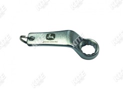 John Deere metal key ring