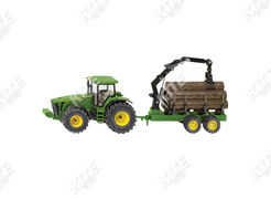 John Deere tractor 8430 with forestry trailer