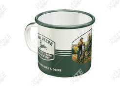 John Deere Enamel mug